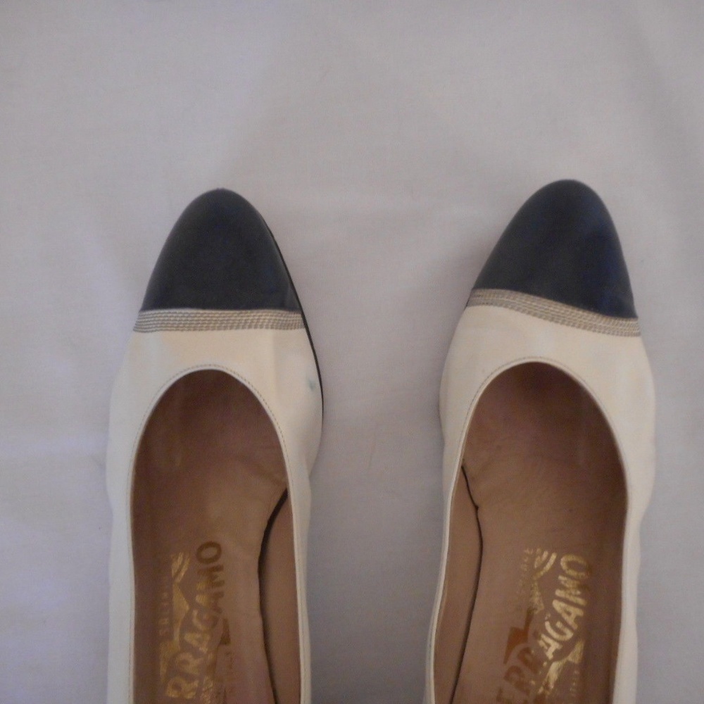 Salvatore Ferragamo Sz 7.5 AAA Blue/white wingtip - Picture 8 of 8